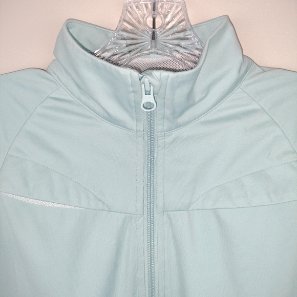 ATHLETA Zip Up Mock Neck Lightweight Jacket w/ Reflective Designs Sz. S/M - Picture 2 of 12